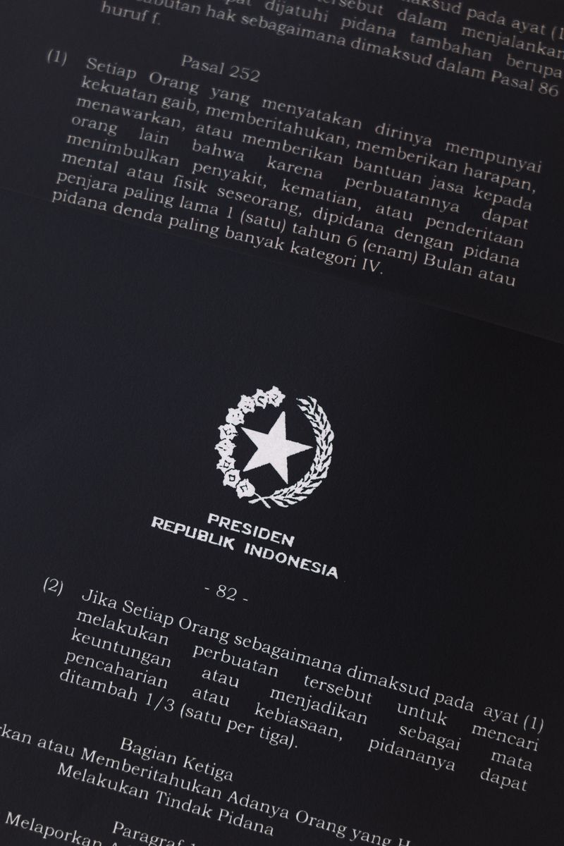 © Marc Aziz Ressang - The new indonesian law regarding the use of magic.