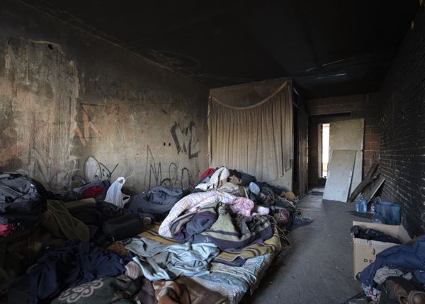 © Sitara Thalia Ambrosio - One of the run-down rooms in the abandoned building "Don Penzionera", where Danny sleeps with 8 other people.