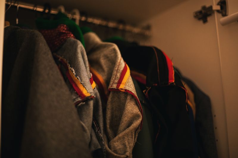 © Tim Boddy - Various gákti in Runar's wardrobe. Gákti is the Northern Sámi word for a piece of traditional clothing worn by the Sámi.