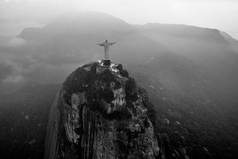 © João Pina - An aerial view of the statue of Christ the Redeemer. June 2016.