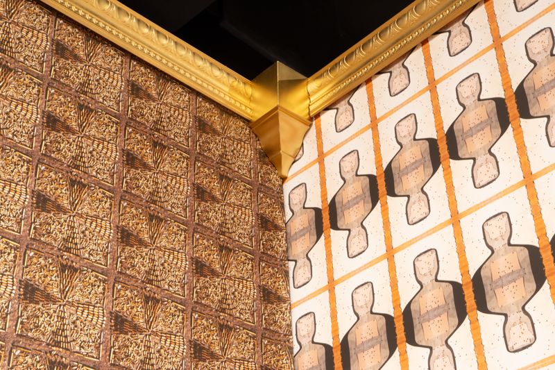 © Jennifer Ray - Installation detail, Ulrich Museum of Art, "Symbols of Greatness: Restoring Truth and Sanity to American History"