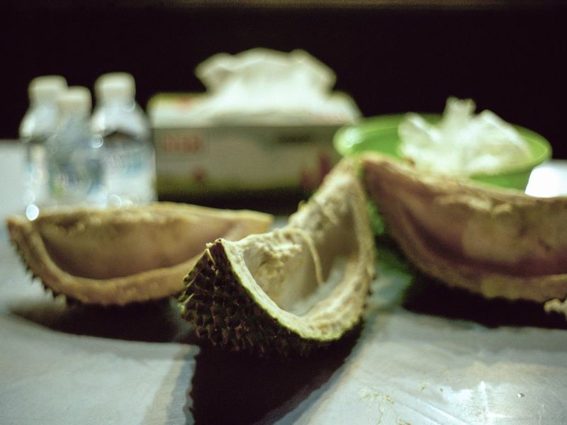 © Jay Lim - My mother, G., and I, sharing durian