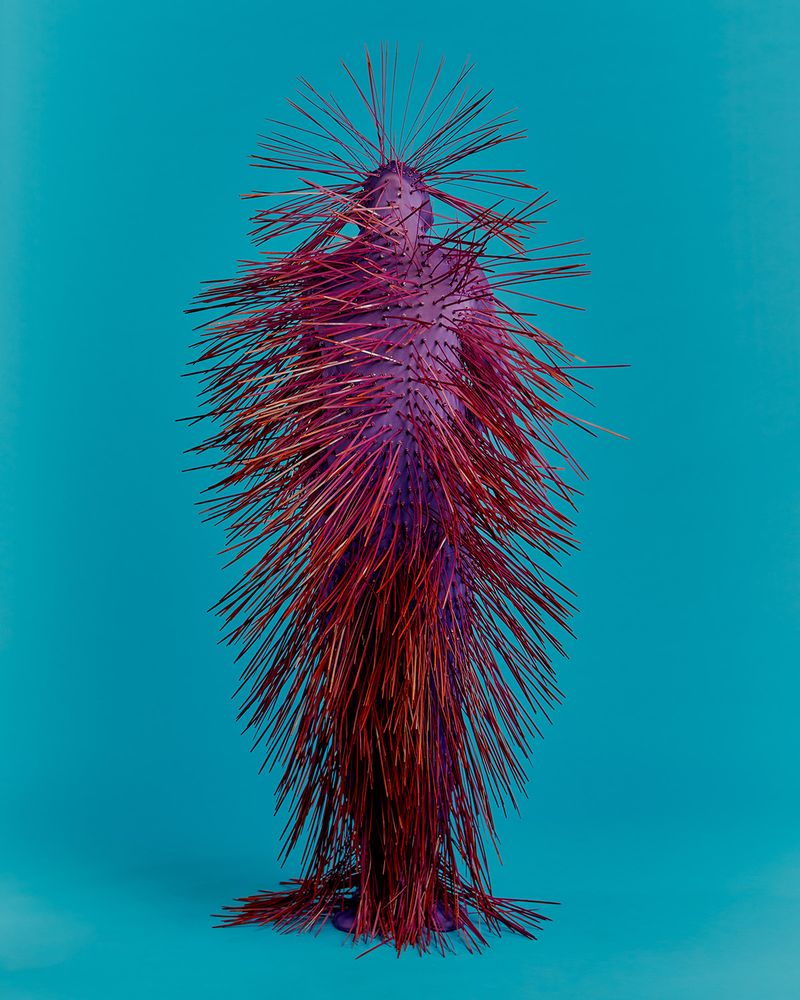 © Victoria Ruiz - Tiroteo. 'Tiroteo' in English means gunfire. This suit is meant to mimic the motion of bullets entering a persons body.