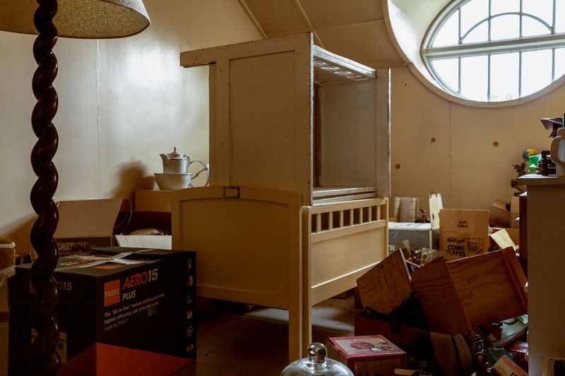 © Angeniet Berkers - Children's beds in a storage space in former Heim Hurdalsverk. They were used for Lebensborn children during war time.