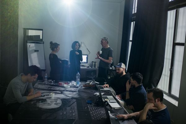 Cloé Kerhoas at a Speos workshop in the Magnum Paris office. 2018.