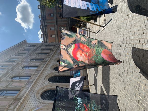 A detail of PhMuseum Days 2022 Collective Installation in Piazza Minghetti, Bologna © PhMuseum