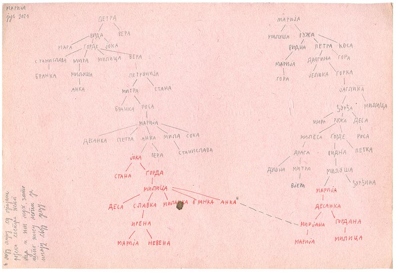 Marija Mandic Criticises Patriarchy by Reflecting on the Absence of Women’s Names in Her Family Tree