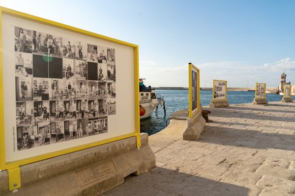 Images of Weathering Time installation along the port of Monopoli, Itay © PhEST