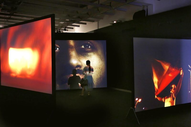 © Laura El-Tantawy, multi-channels video installation at The Photographers' Gallery for the Deutsche Börse Prize.