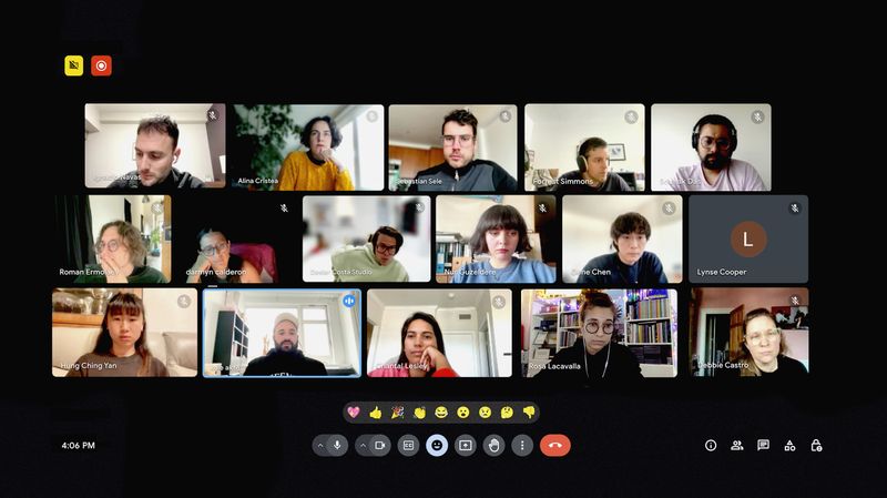 Participants from MEDIAE 2024/25 during a Group Session with head professor Salvatore Vitale