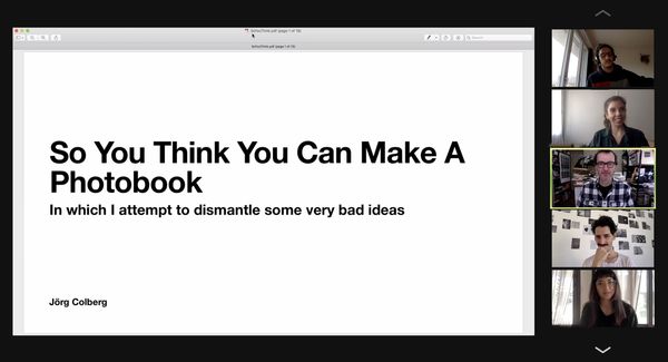 Screenshot from the studio visiting lecture with Jörg Colberg.