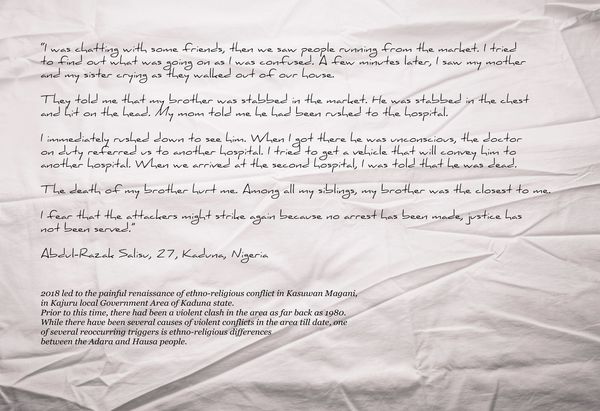 An Abstract Portrayal of Survivors in Nigeria