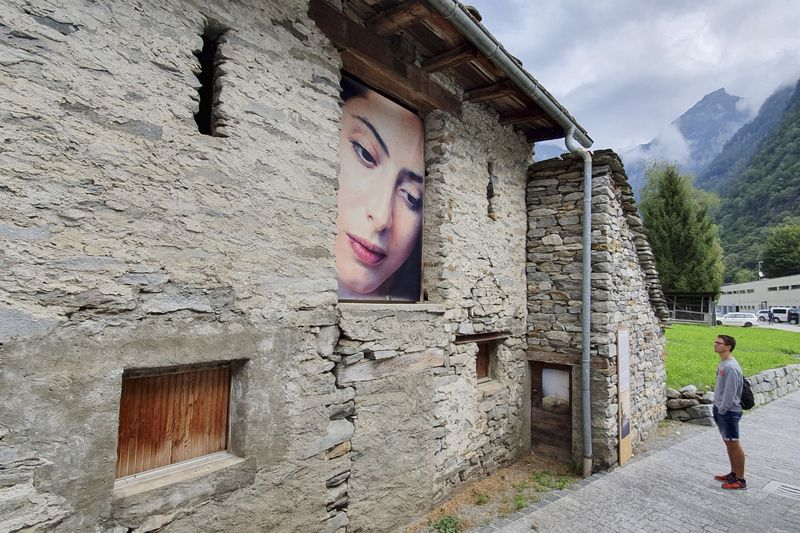 View of Ayline Olukman's solo exhibition during Verzasca FOTO 2019, Sonogno, Switzerland.