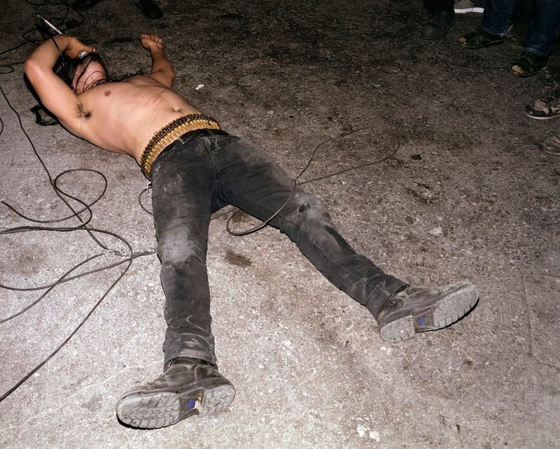 © Jörg Brüggemann - Eduardo, Singer of Arizmenda, a Black Metal band, The First Church of the Buzzard, Oakland, California, USA, May 2011
