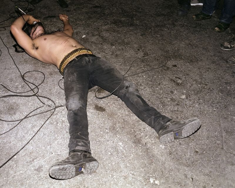 © Jörg Brüggemann - Eduardo, Singer of Arizmenda, a Black Metal band, The First Church of the Buzzard, Oakland, California, USA, May 2011