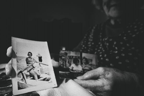 © BARBARA ZANON - Elsa, my grandmother at 97, shown me a picture of her when she was young. (this is the only picture wihtout collage)