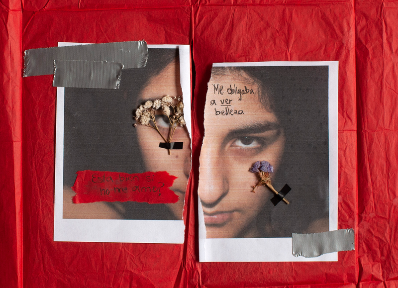 © Cristina - Translation: "I made myself see beauty" "Is it ok if i don´t love myself?"