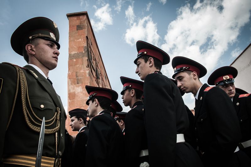© Mattia Vacca - Young soldiers observe the Armenian Genocide Remembrance Day.