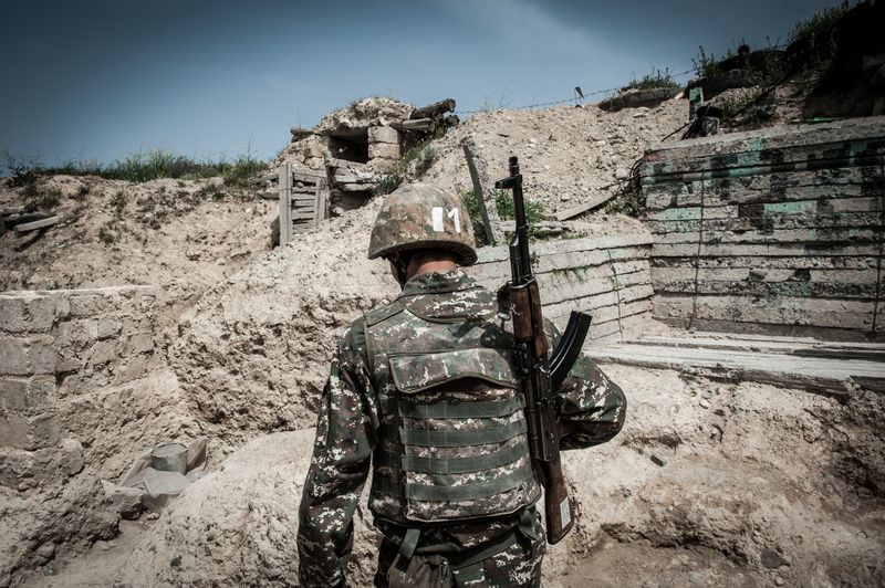 © Mattia Vacca - Young soldiers engaged over the frontline in the Armenia-backed separatist region of eastern Nagorno-Karabakh Republic.
