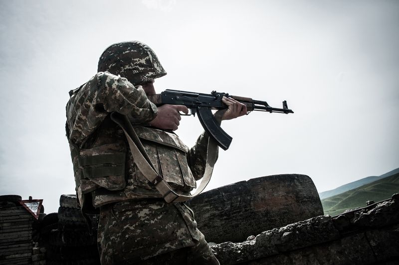 © Mattia Vacca - Young soldiers engaged over the frontline in the Armenia-backed separatist region of eastern Nagorno-Karabakh Republic.