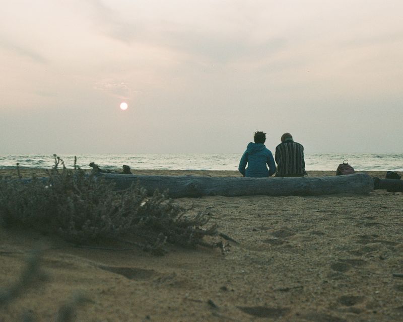 © Giorgia Dal Molin - A self portrait of my Dad and I at the sunset, after bringing my mom ashes to the sea