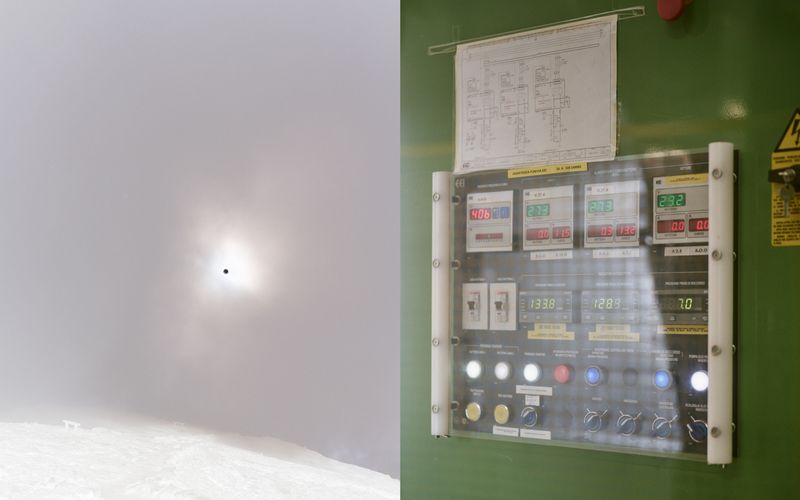 © Giorgia Dal Molin - sn: sun through the clouds_dx: cable car control panels