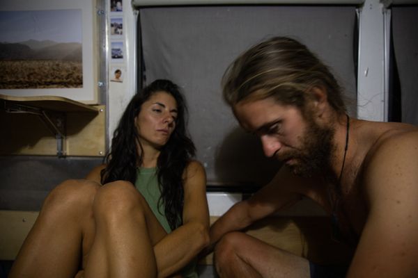 © Sofia Aldinio - Sofia Aldinio and Colin Boyd in their converted vehicle.