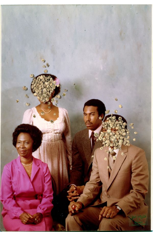 © Irene Antonia Diane Reece - KIN, inkjet print with dried flowers, Conroe, Texas
