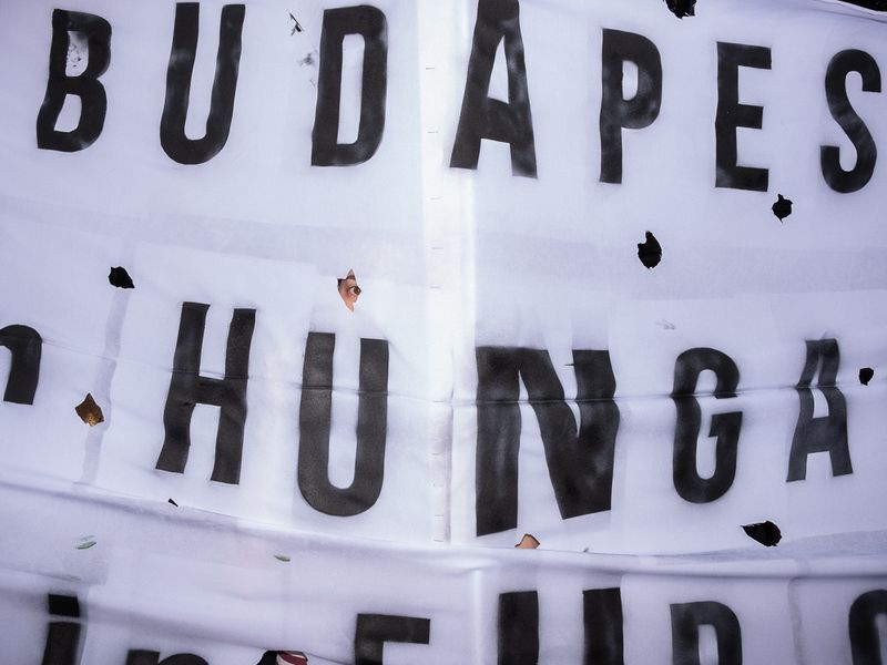 © Michal Adamski - Budapest. A demonstration in defence of the Central European University.