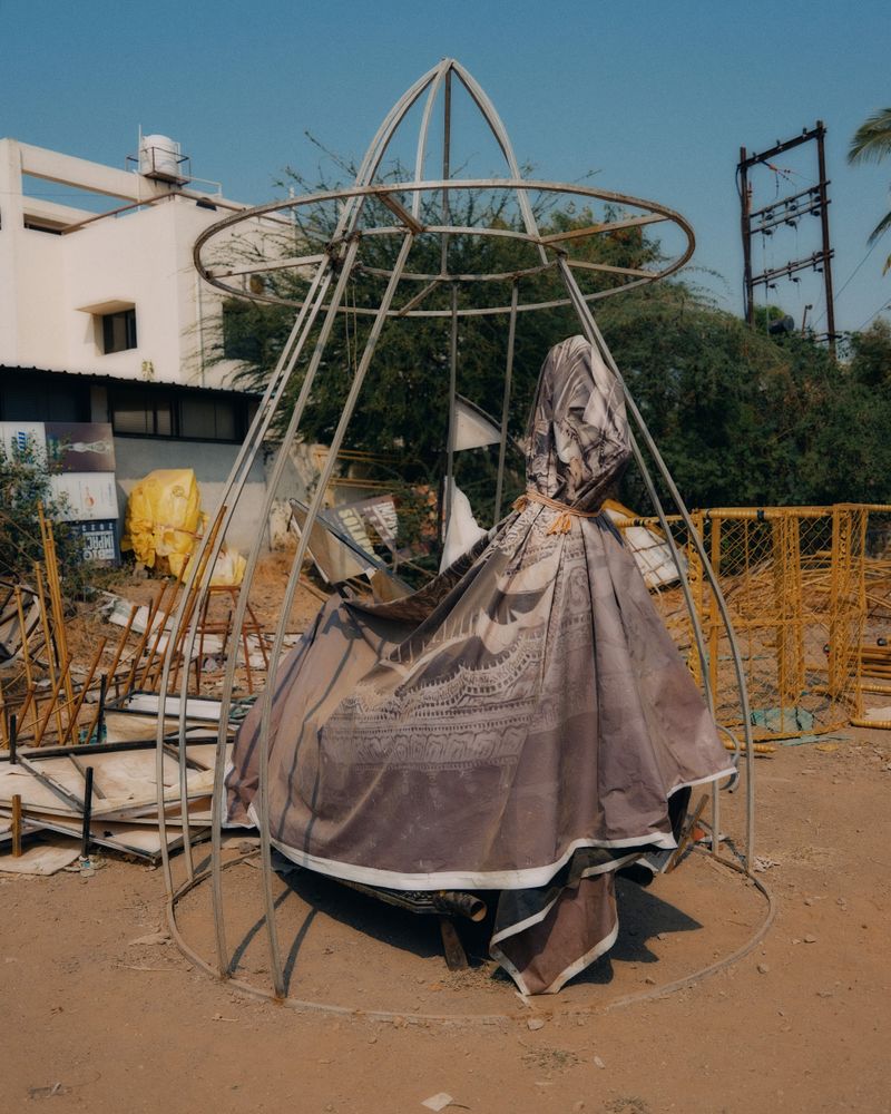 © Disha - Remnants of an engagement party at Sabhagrah, the community space in the housing colony.