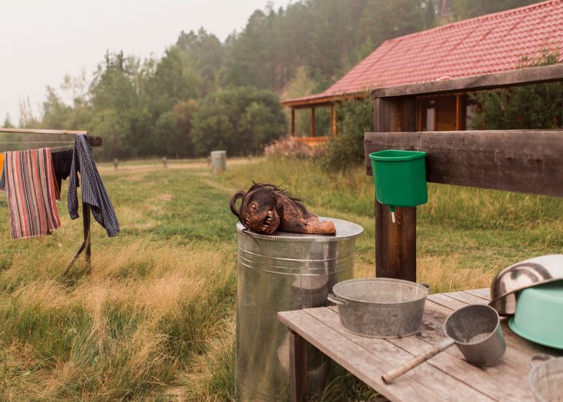© Alexey Vasilyev - mask of Abaahy on the shooting of the film "The Old Beyberikeen". Abaahy is an evil spirit in Yakut mythology.