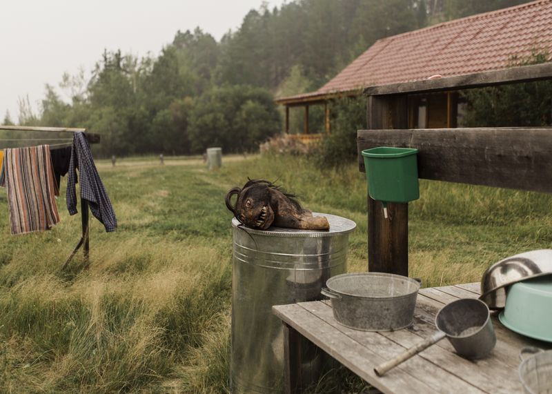 © Alexey Vasilyev - mask of Abaahy on the shooting of the film "The Old Beyberikeen". Abaahy is an evil spirit in Yakut mythology.