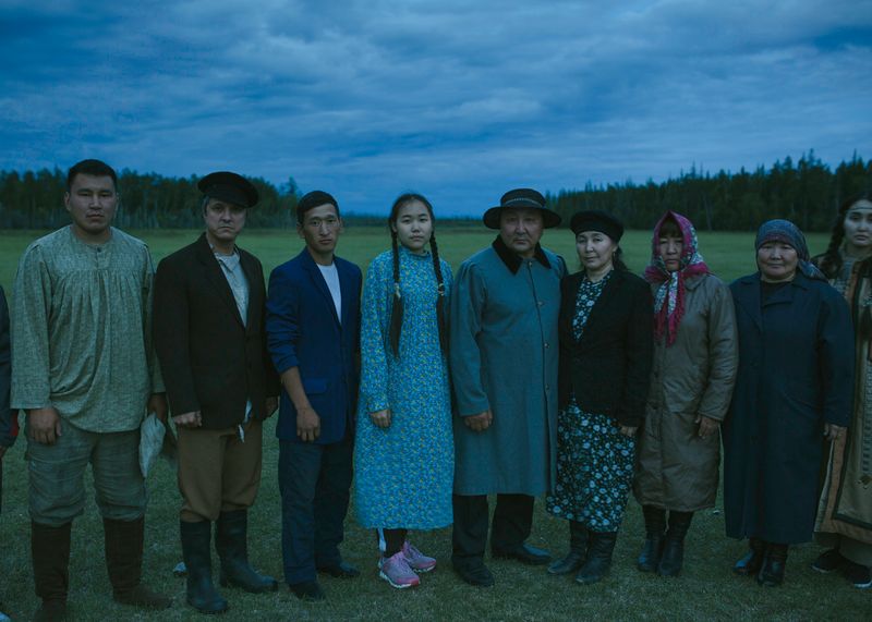 © Alexey Vasilyev - Group photo of residents of the Magarasy village, who participated in the crowd in the mystical drama "The Cursed Land".