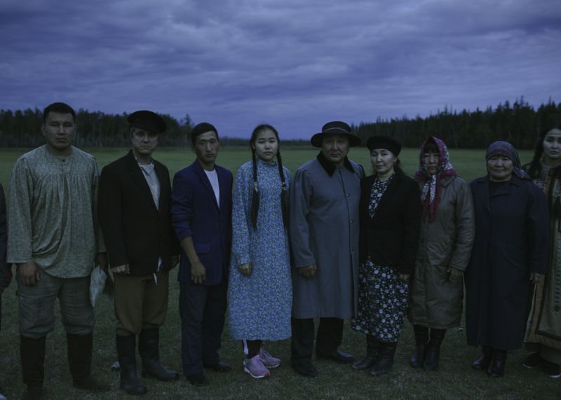 © Alexey Vasilyev - Group photo of residents of the Magarasy village, who participated in the crowd in the mystical drama "The Cursed Land".