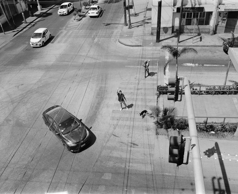 © yvonne venegas - Luis on street, 2022 Digitized 6x7 Negative