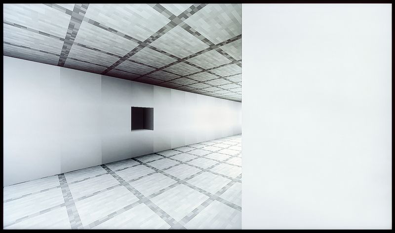 © Austin Irving - His Minecraft, No. 4, 2023 - 4×5 Color Negative – Archival Lightjet Print on Dibond - 50×84 in