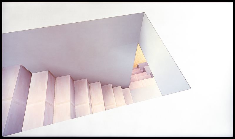 © Austin Irving - His Minecraft, No. 3, 2023 - 4×5 Color Negative – Archival Lightjet Print on Dibond - 50×84 in