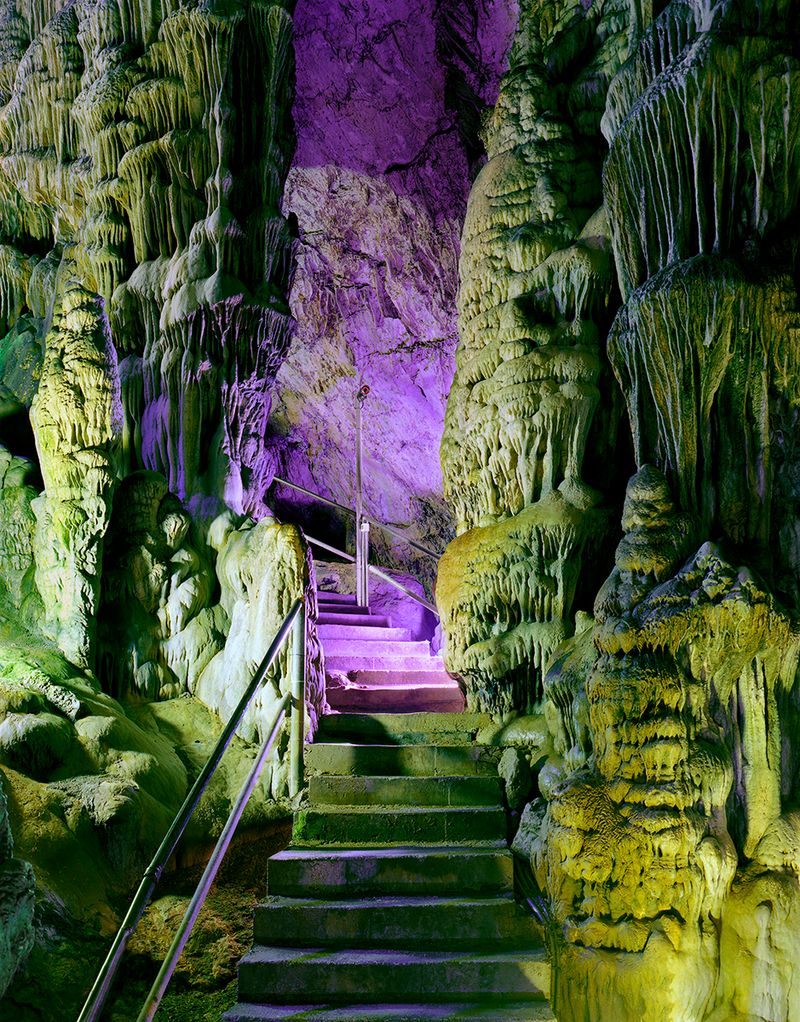 © Austin Irving - Security Camera, Cave of Diktaion Andron, Crete, Greece, 2022 – 4×5 Color Negative – Archival Lightjet Print on Dibond