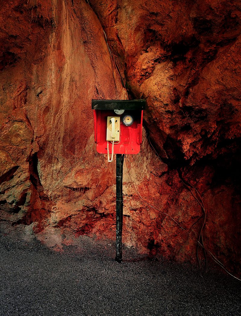 © Austin Irving - Phone, Shenandoah Caverns, Quicksburg, Virginia, USA, 2010 – 4×5 Color Negative – Archival Lightjet Print on Dibond