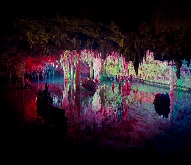 © Austin Irving - Cave Pool, Meramec Caverns, Sullivan, Missouri, USA, 2019 – 4×5 Color Negative – Archival Lightjet Print on Dibond