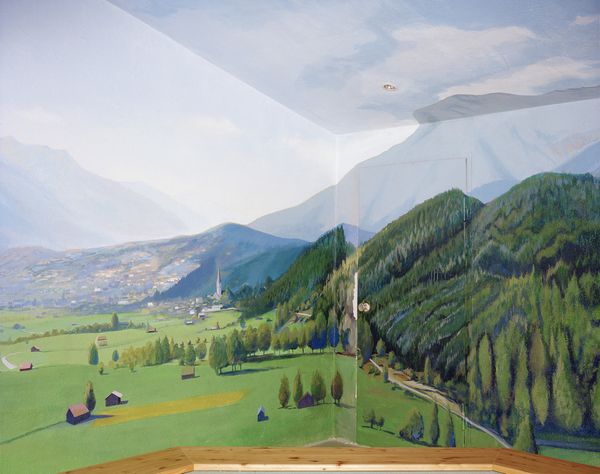 © Nicolò Panzeri & Mattia Micheli - Alpine landscape painted on a wall inside Starkenberger Brewery. Tarrenz, Austria, 2020.