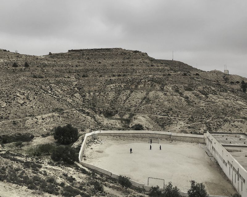 © Enrico Doria - A soccer field in a school around Gabes. The region is very arid.