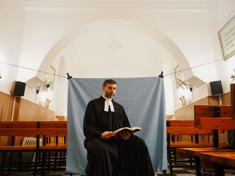 © Almendra Fantilli - Portrait of Ruben Bernal, a pastor from a Reformed evangelical church, Málaga, Spain, 2026.