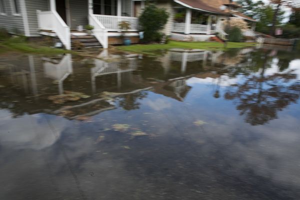 © Angela Ramsey - Houses are bought by the city to turn into green space. These areas give places for the water to go.
