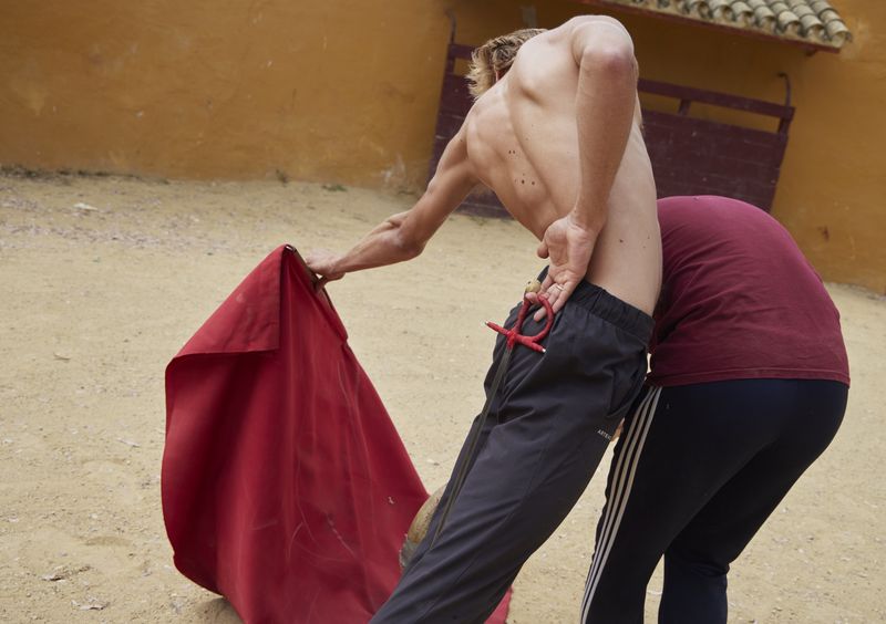 © Sophie Ebrard - Faena work; sword and muleta in hand