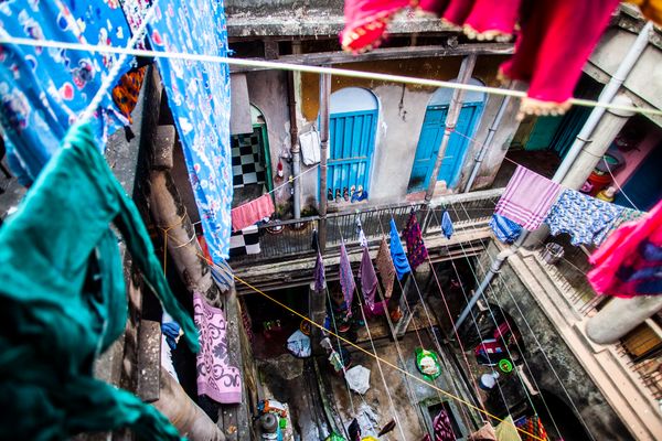 © Chiara Ferronato - One of Sonagachi brothels as seen from above.