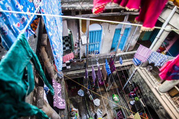 © Chiara Ferronato - One of Sonagachi brothels as seen from above.