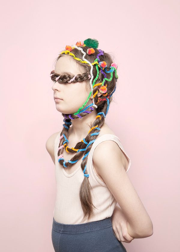 © Michalina Kacperak - Untitled #1 (Braids)/ 2021 - the first portrait of Zosia in this project, at age 11.