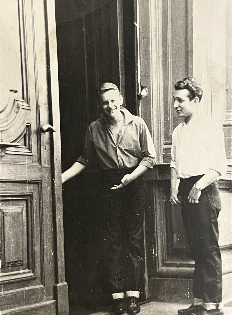 © Elisa Osols - My father in front of an entrance door in Riga, 1960s