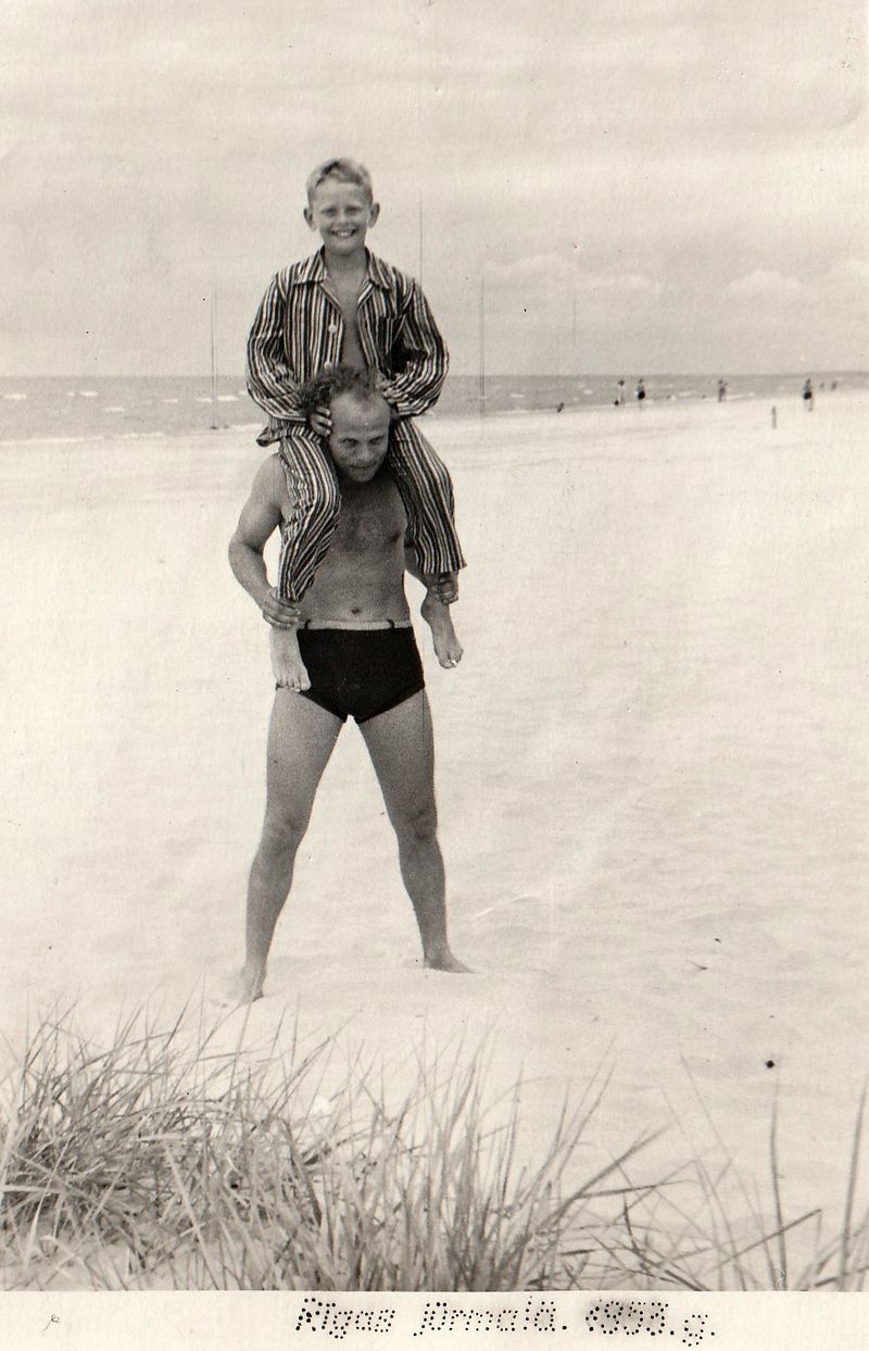 © Elisa Osols - My father and his grand cousin on Jurmala's beach, Latvia, 1953